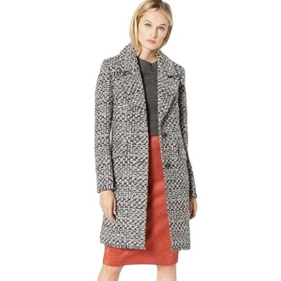 NWOT Andrew Marc "Bellerose" Fringe Wool-blend Timeless Car Coat - Picture 3 of 11